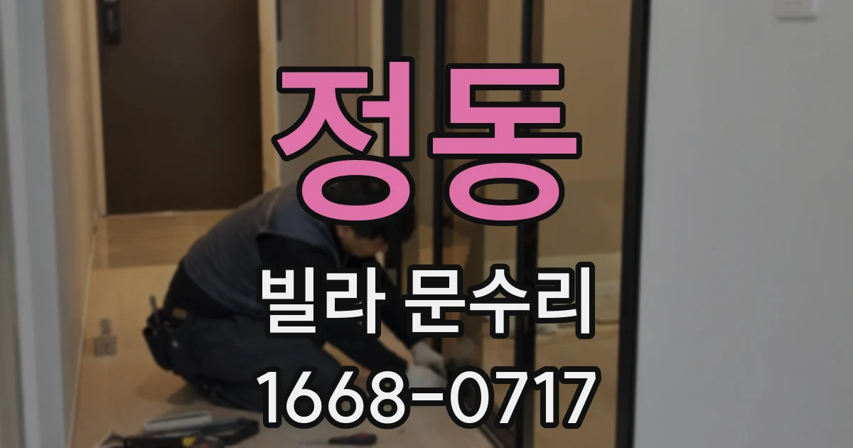 정동 빌라 문수리