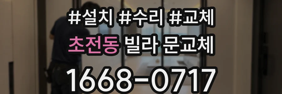 초전동 빌라 문교체