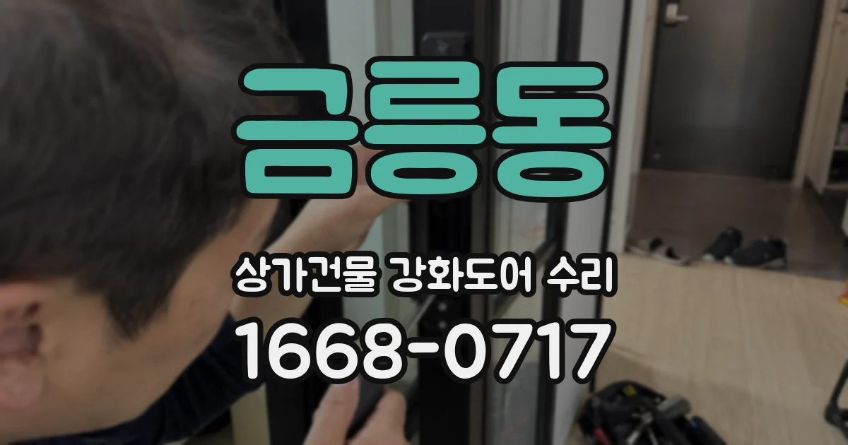 금릉동 상가건물 강화도어 수리