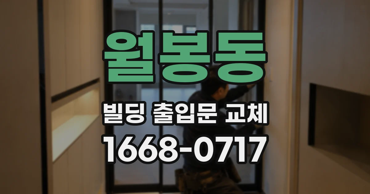 월봉동 빌딩 출입문 교체