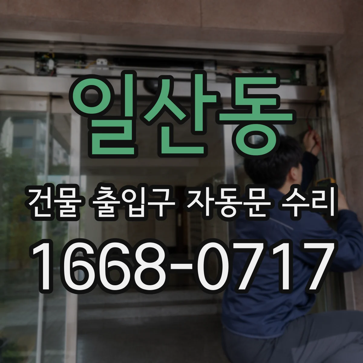 일산동 건물 출입구 자동문 수리