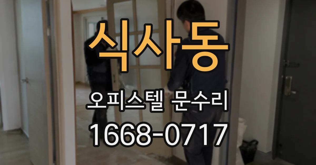 식사동 오피스텔 문수리