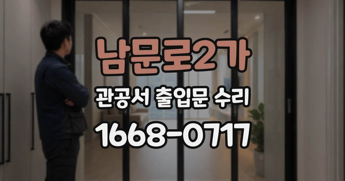 남문로2가 관공서 출입문 수리
