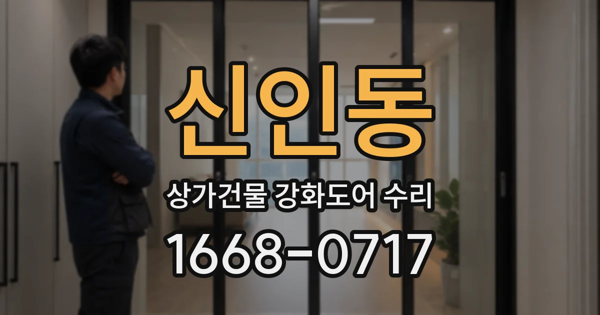 신인동 상가건물 강화도어 수리