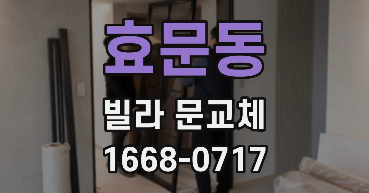 효문동 빌라 문교체