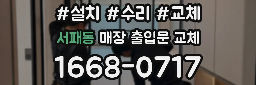 서패동 매장 출입문 교체