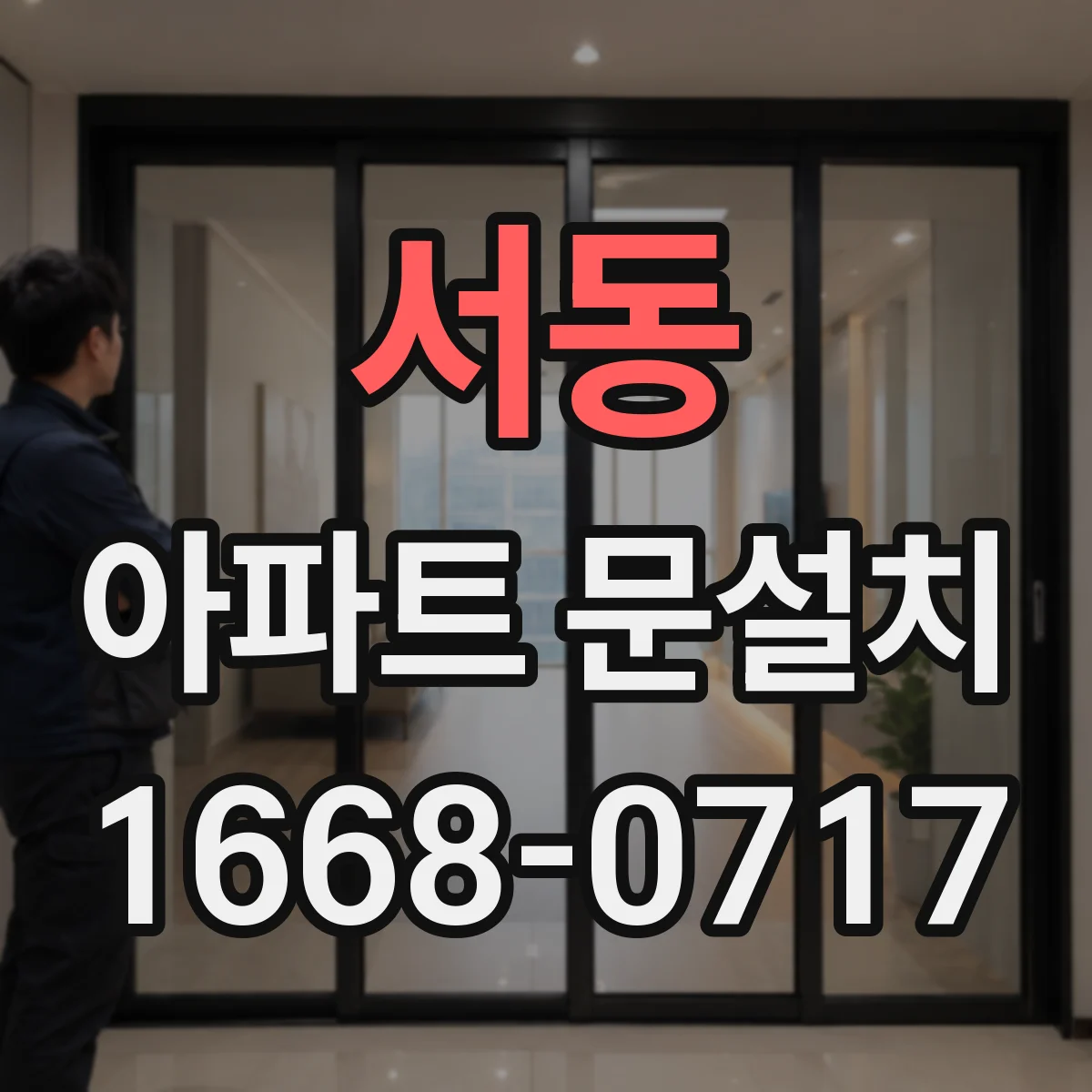 서동 아파트 문설치