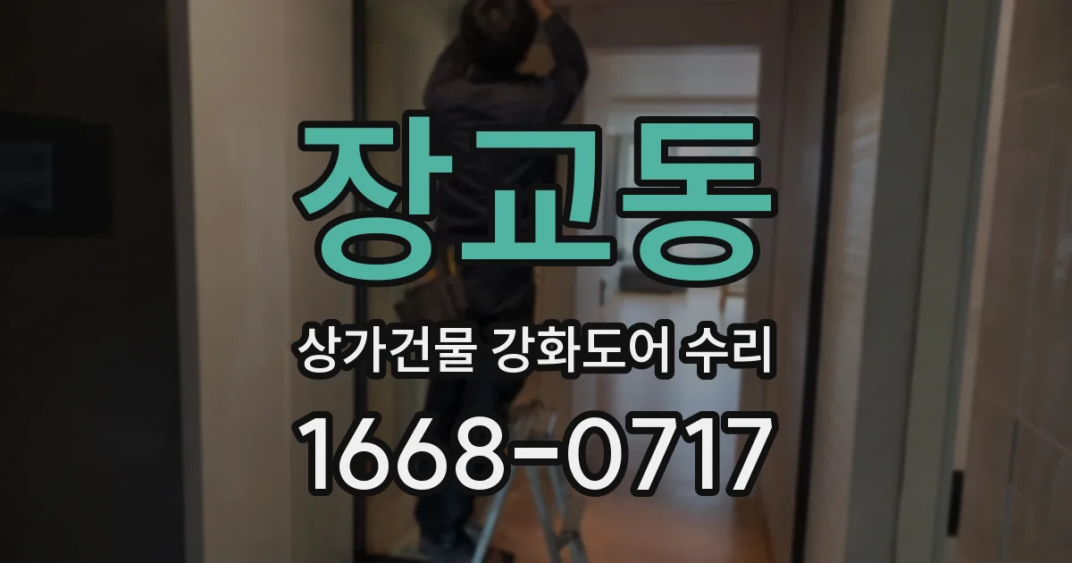 장교동 상가건물 강화도어 수리