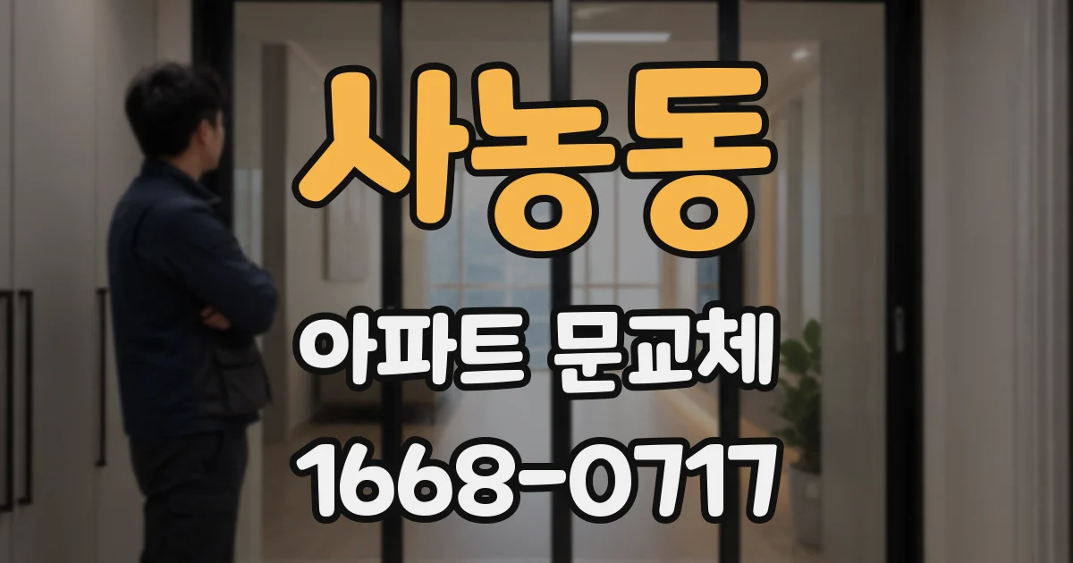 사농동 아파트 문교체
