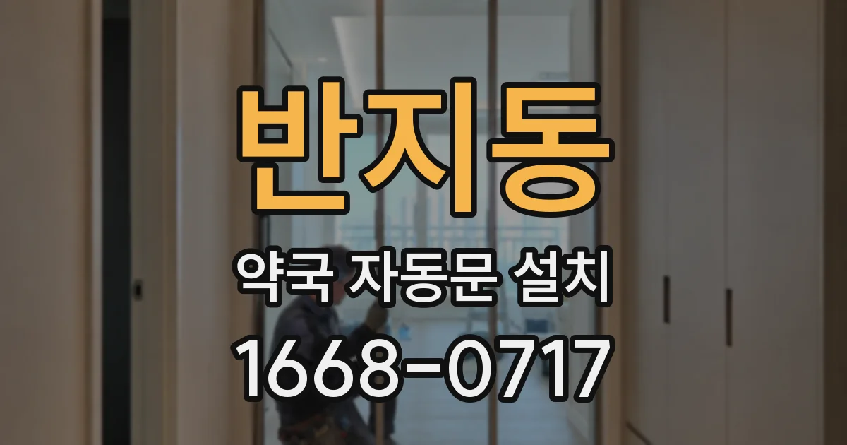 반지동 약국 자동문 설치