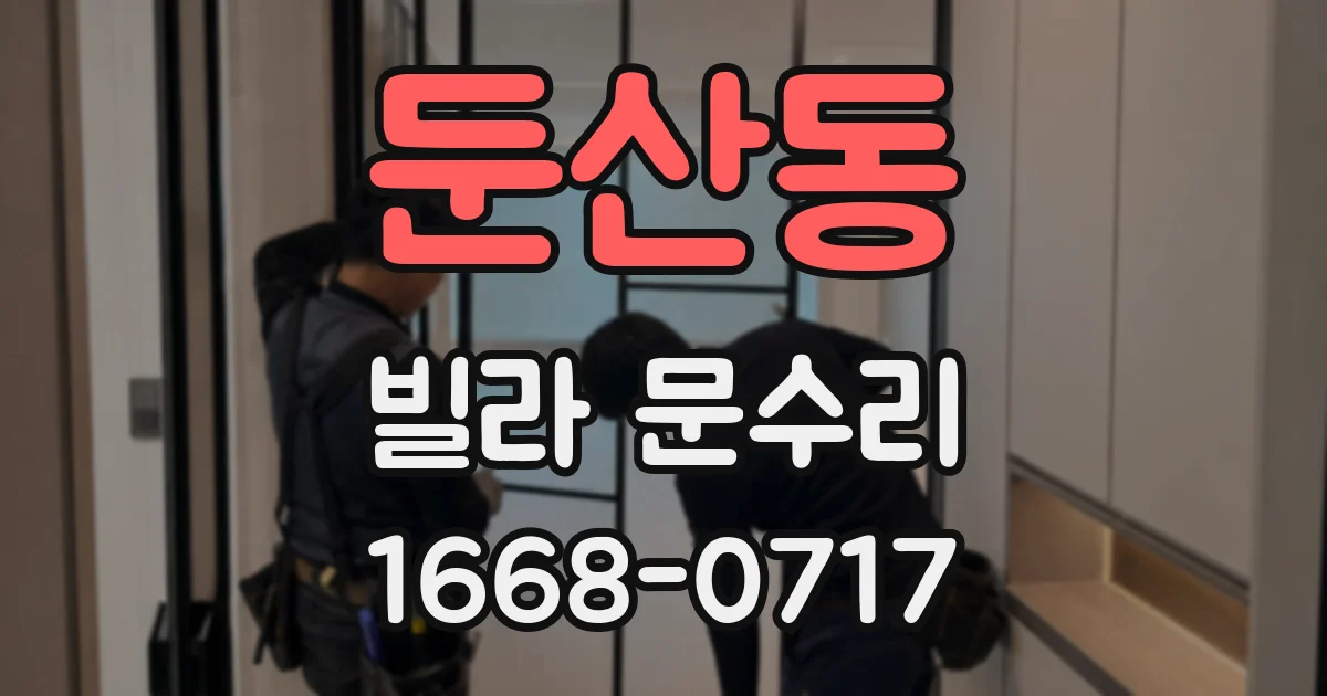 둔산동 빌라 문수리