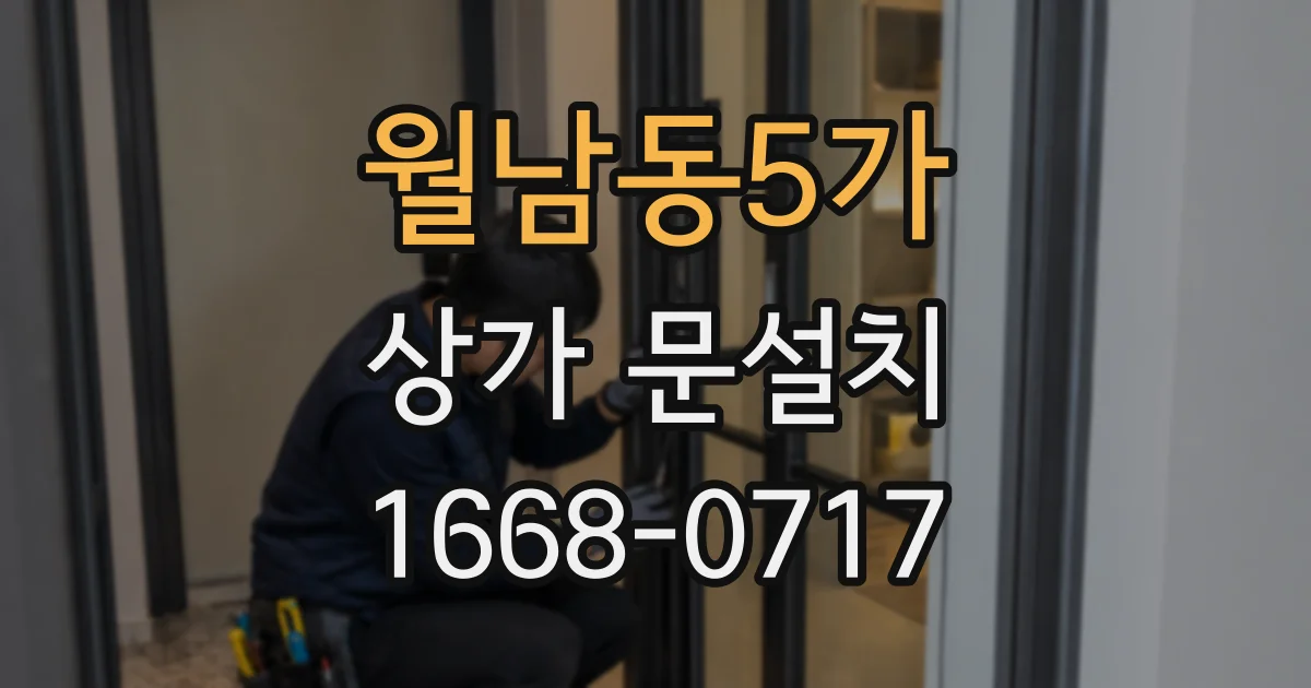 월남동5가 상가 문설치