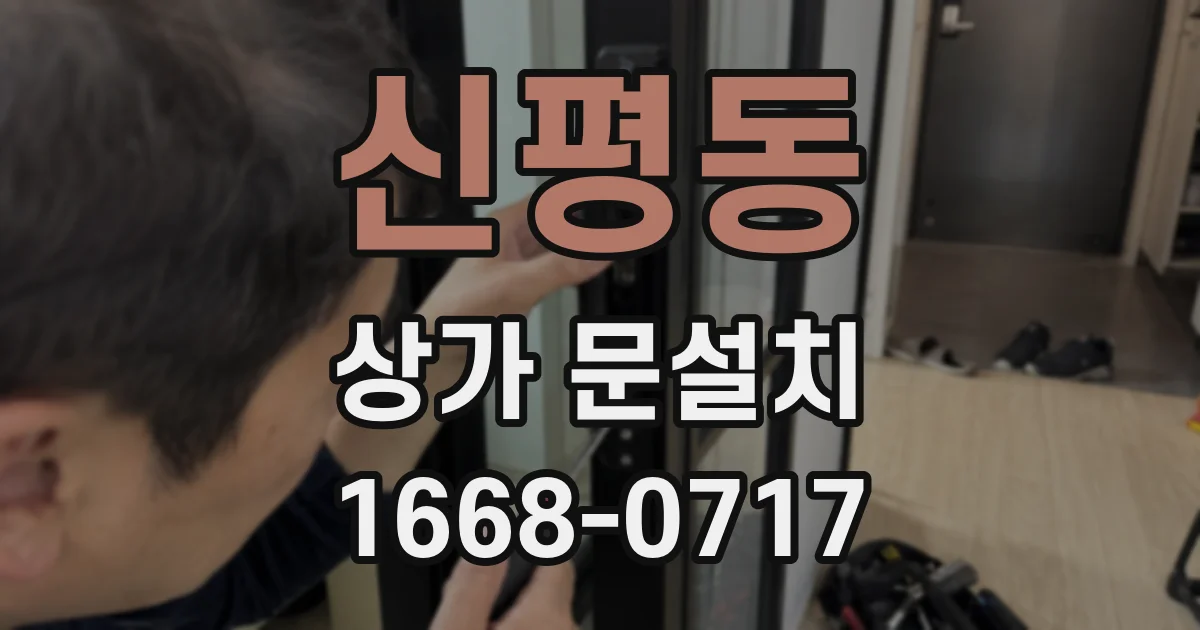 신평동 상가 문설치