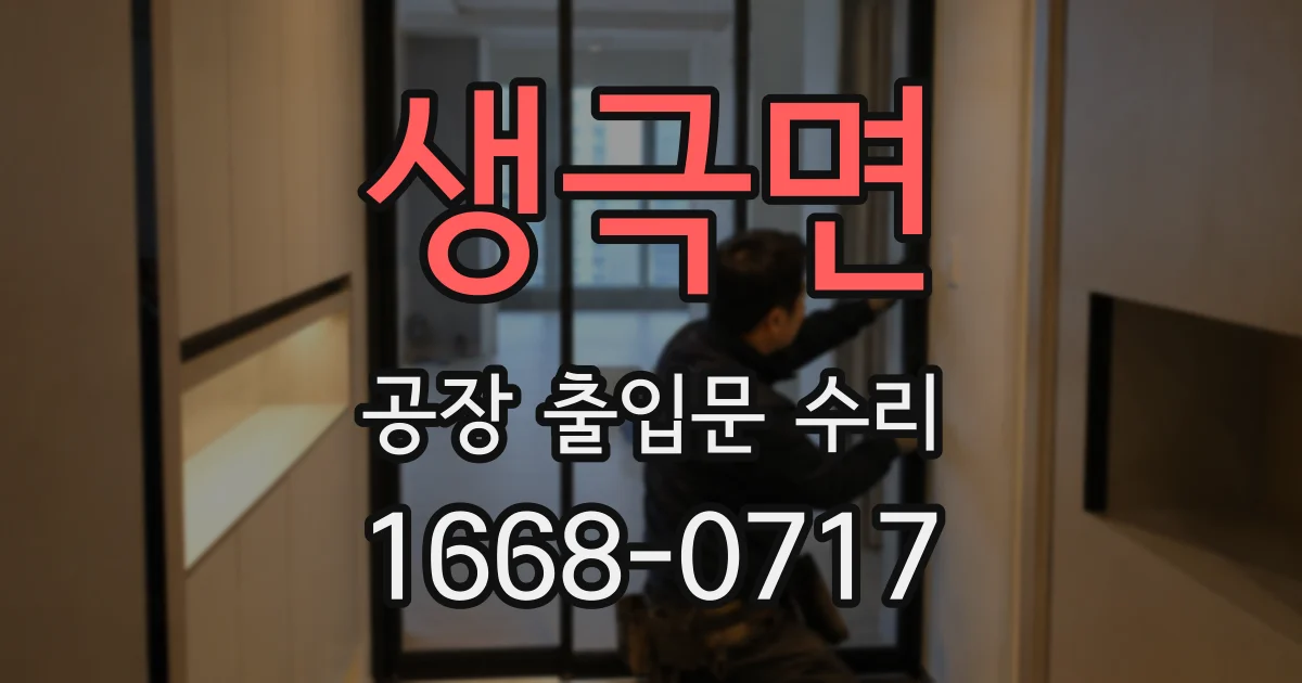 생극면 공장 출입문 수리