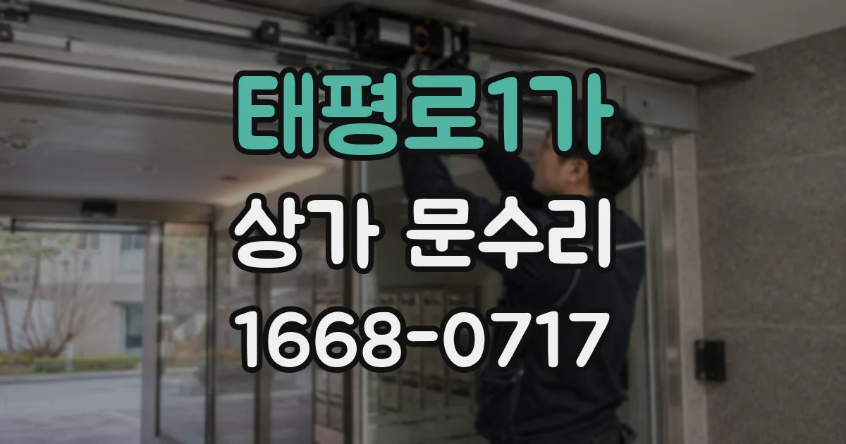 태평로1가 상가 문수리
