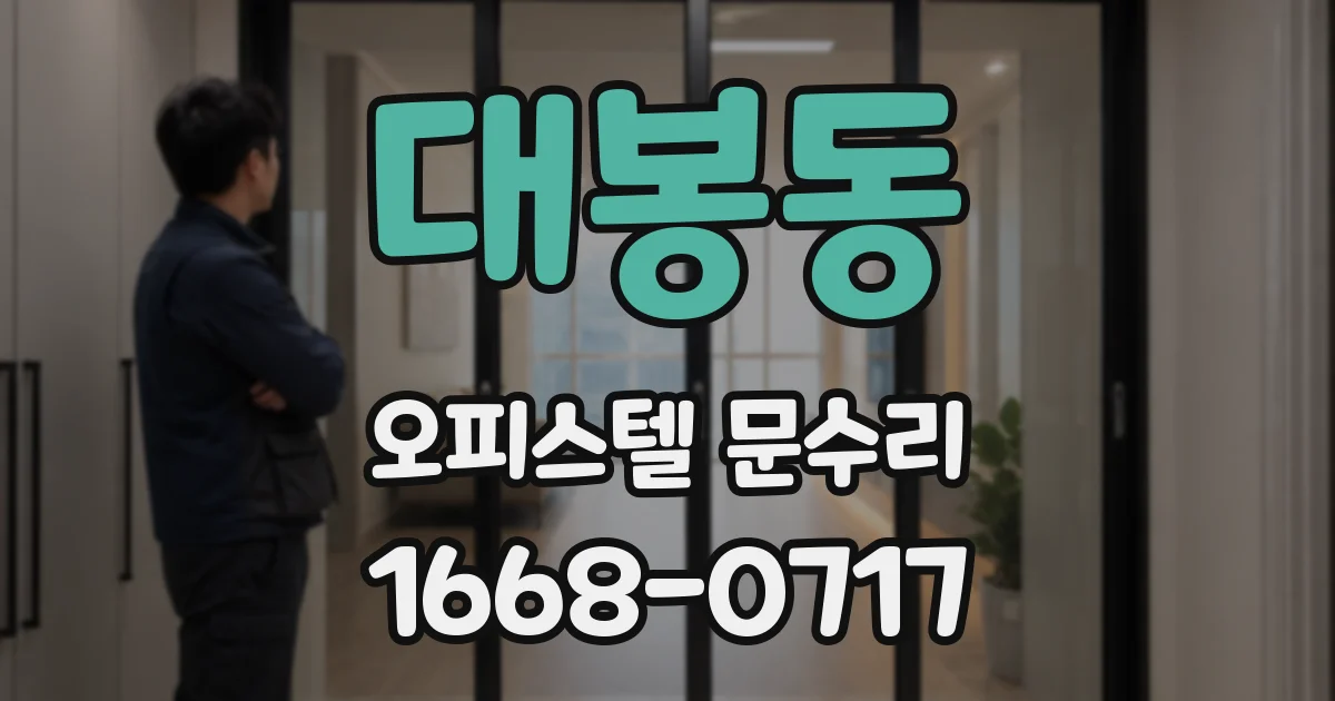 대봉동 오피스텔 문수리