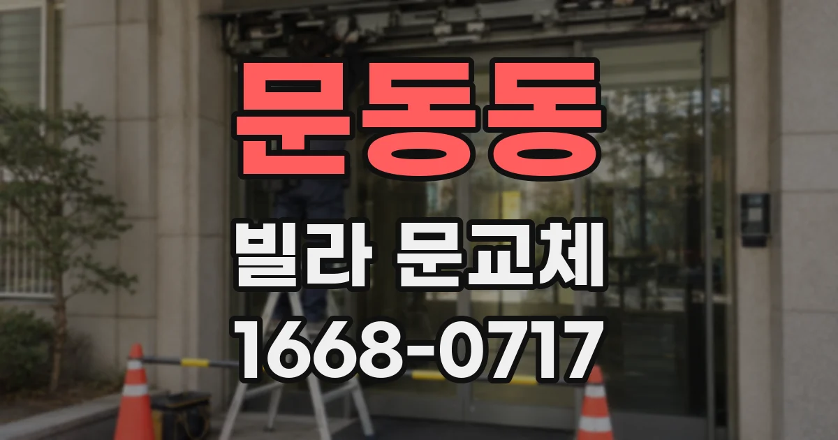 문동동 빌라 문교체