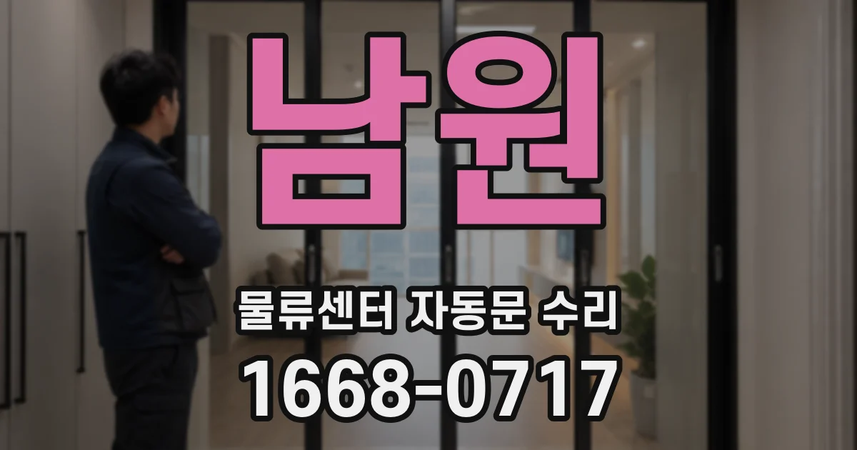 남원 물류센터 자동문 수리