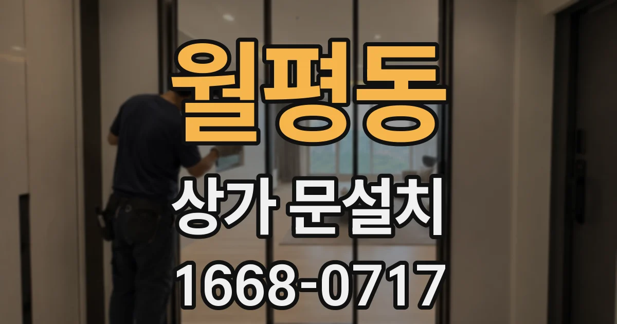 월평동 상가 문설치