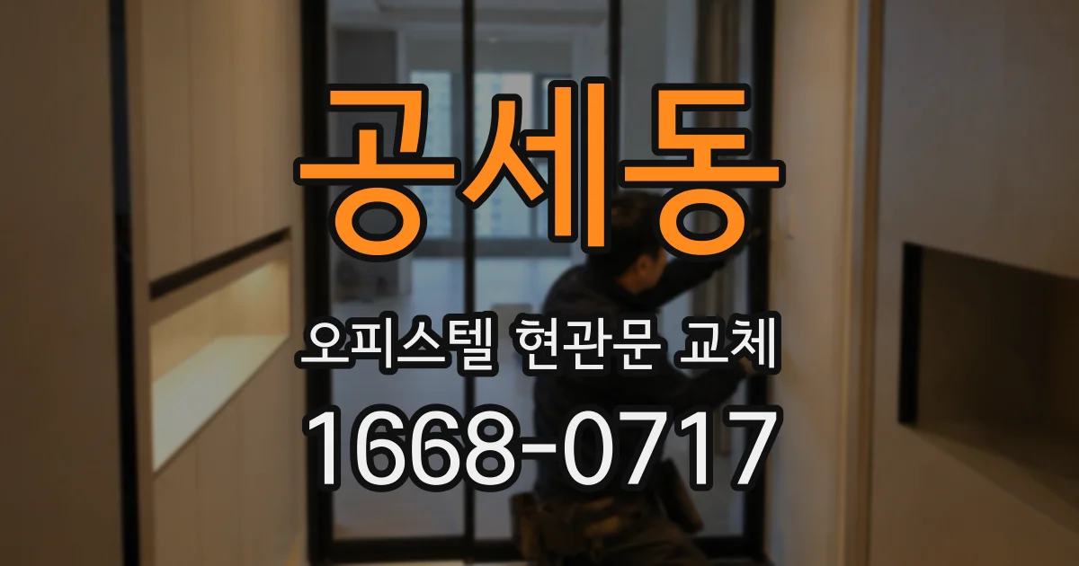 공세동 오피스텔 현관문 교체