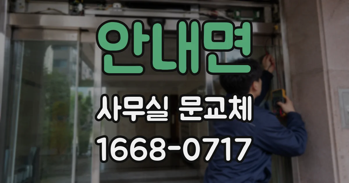 안내면 사무실 문교체