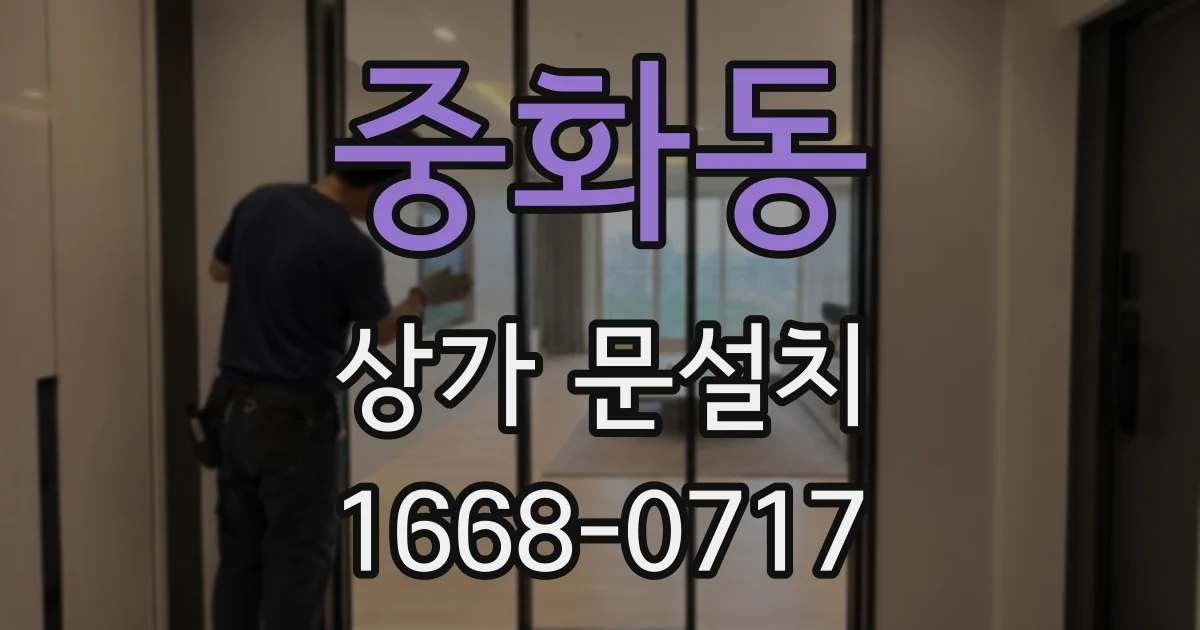 중화동 상가 문설치