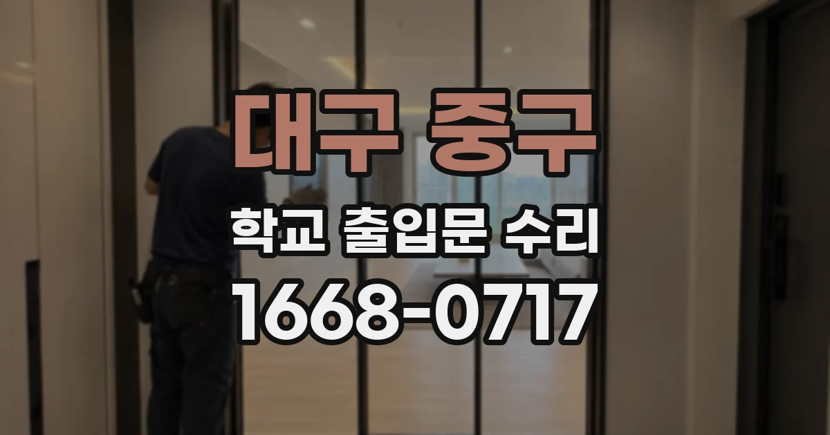 대구 중구 학교 출입문 수리