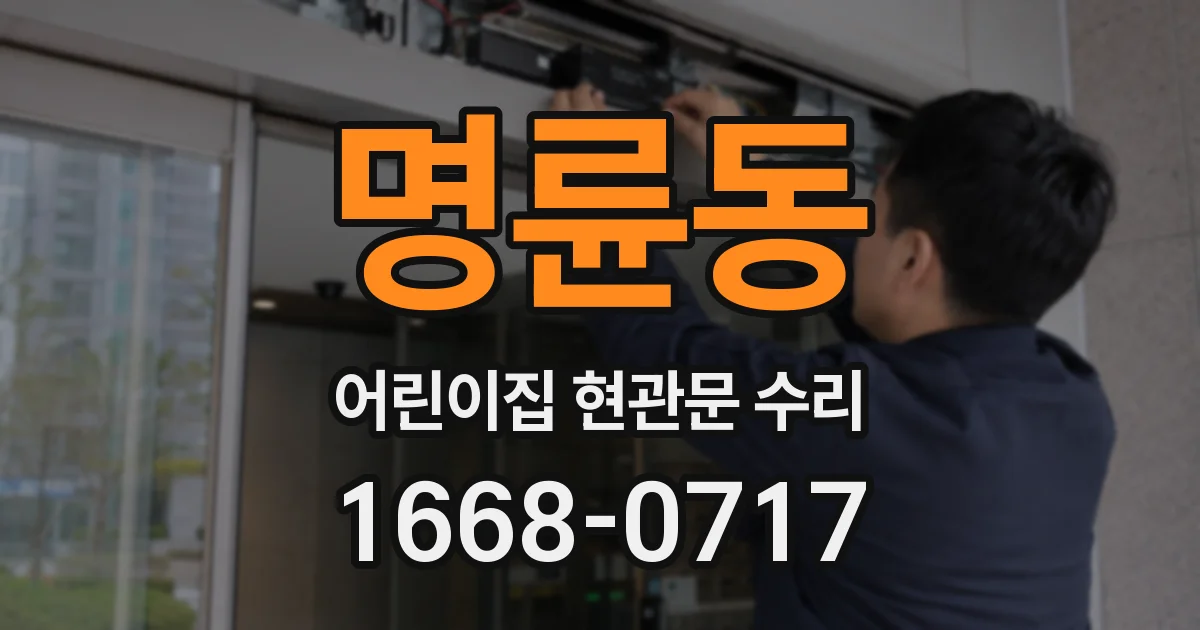 명륜동 어린이집 현관문 수리