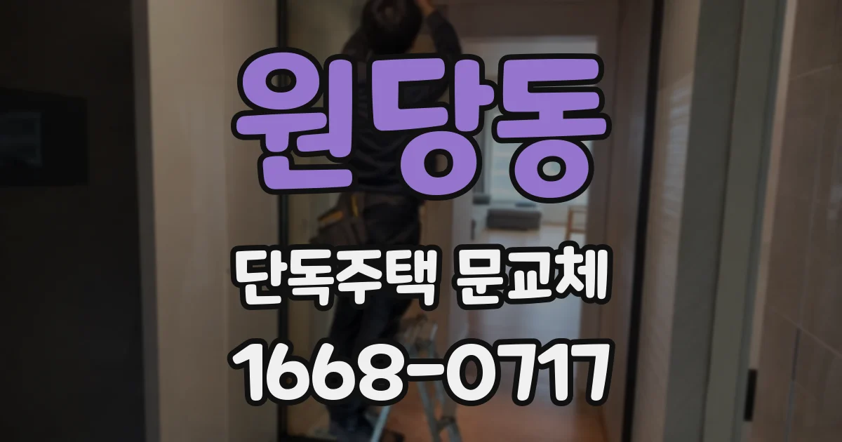 원당동 단독주택 문교체
