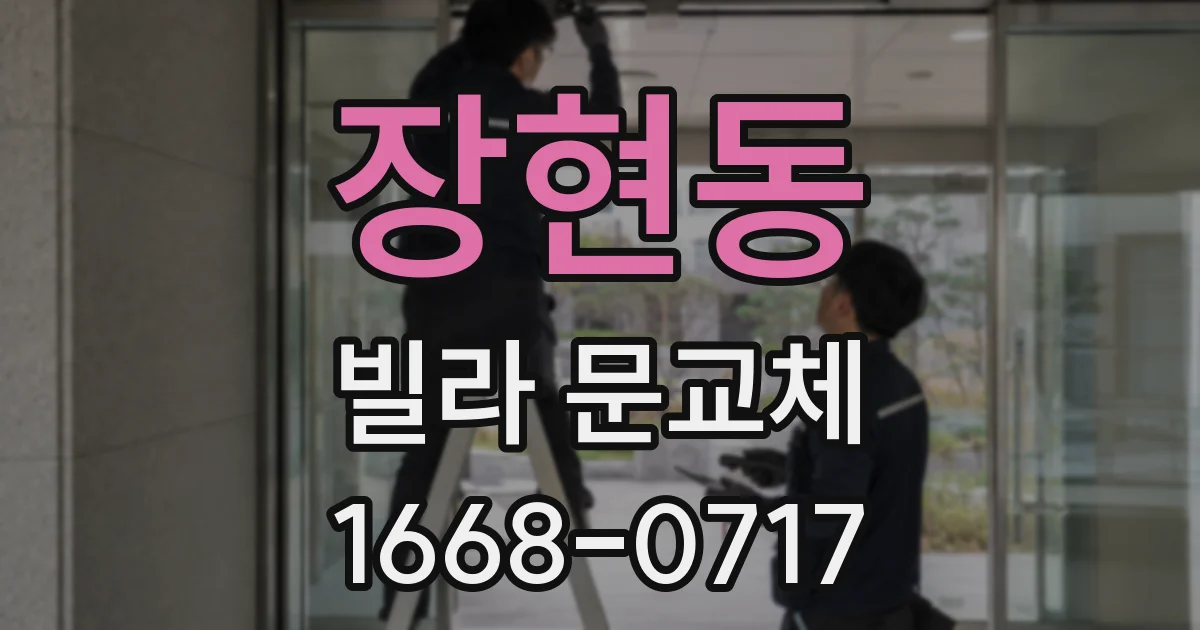 장현동 빌라 문교체