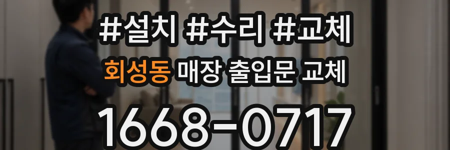 회성동 매장 출입문 교체