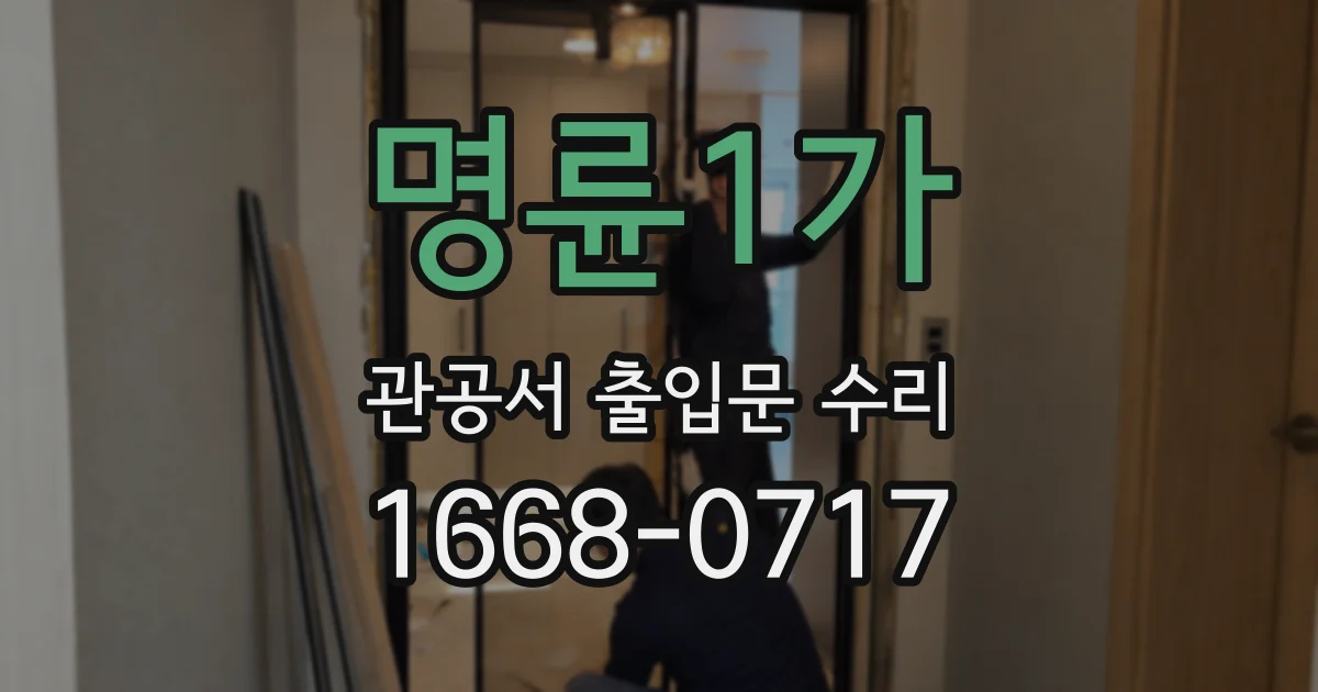 명륜1가 관공서 출입문 수리
