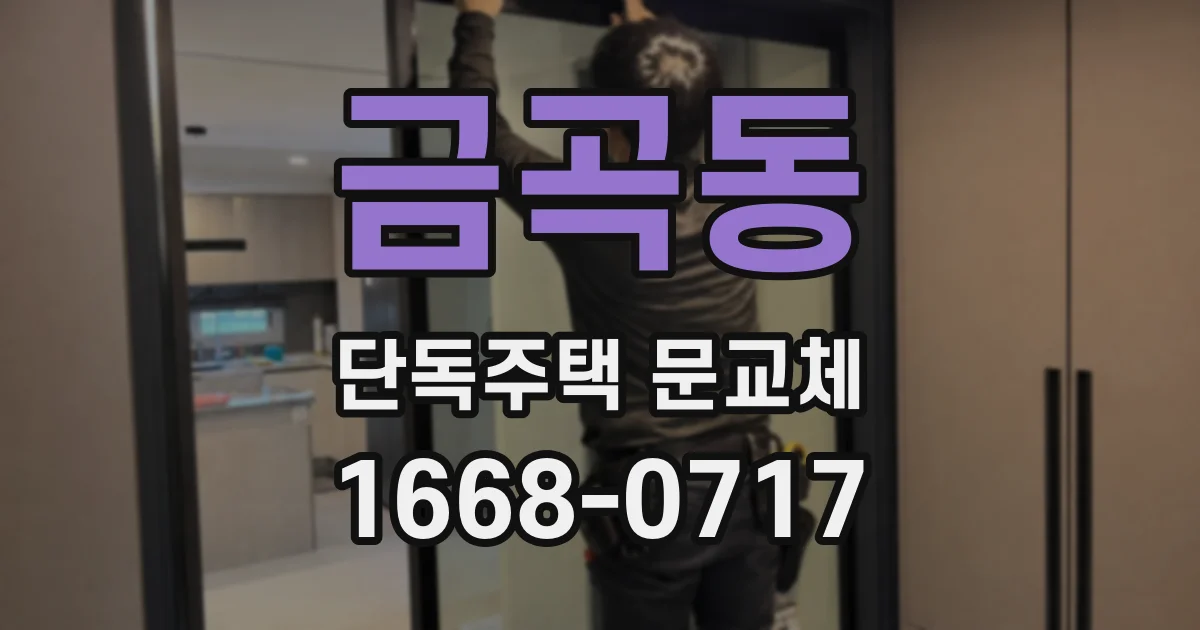 금곡동 단독주택 문교체