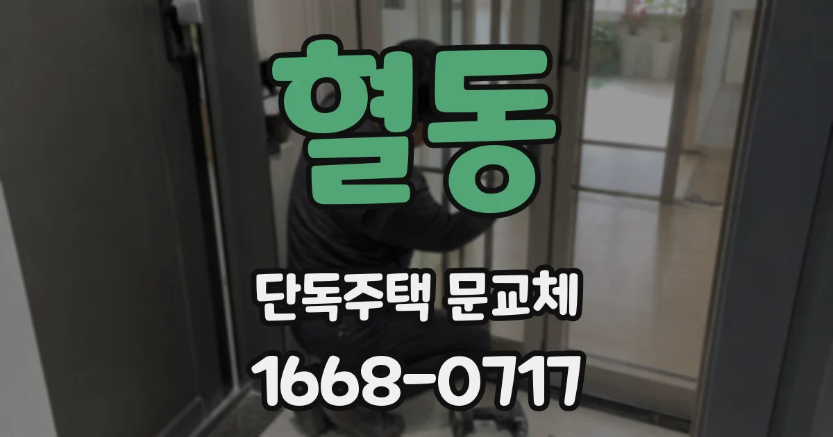 혈동 단독주택 문교체