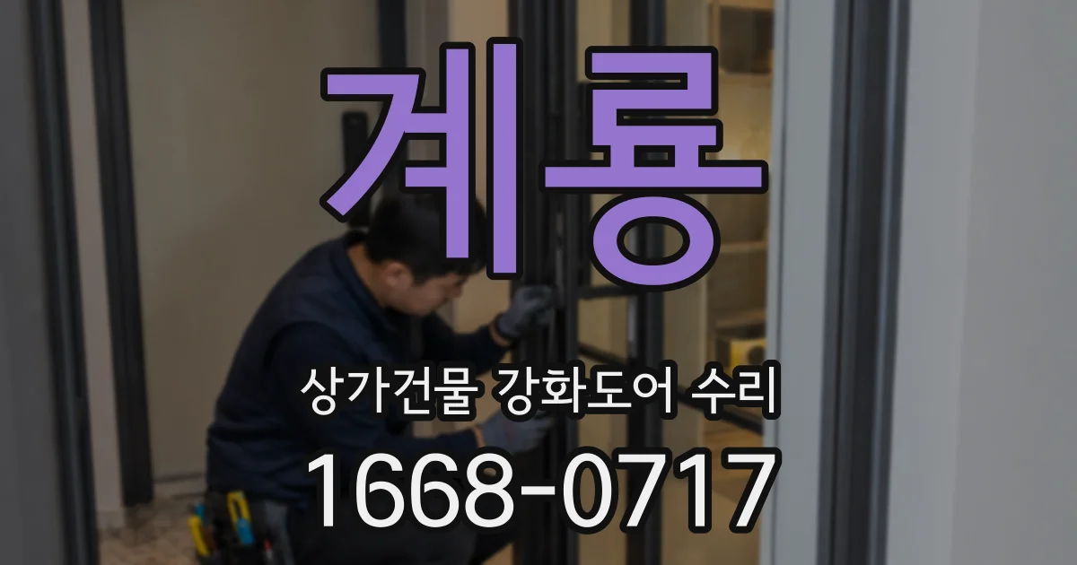 계룡 상가건물 강화도어 수리