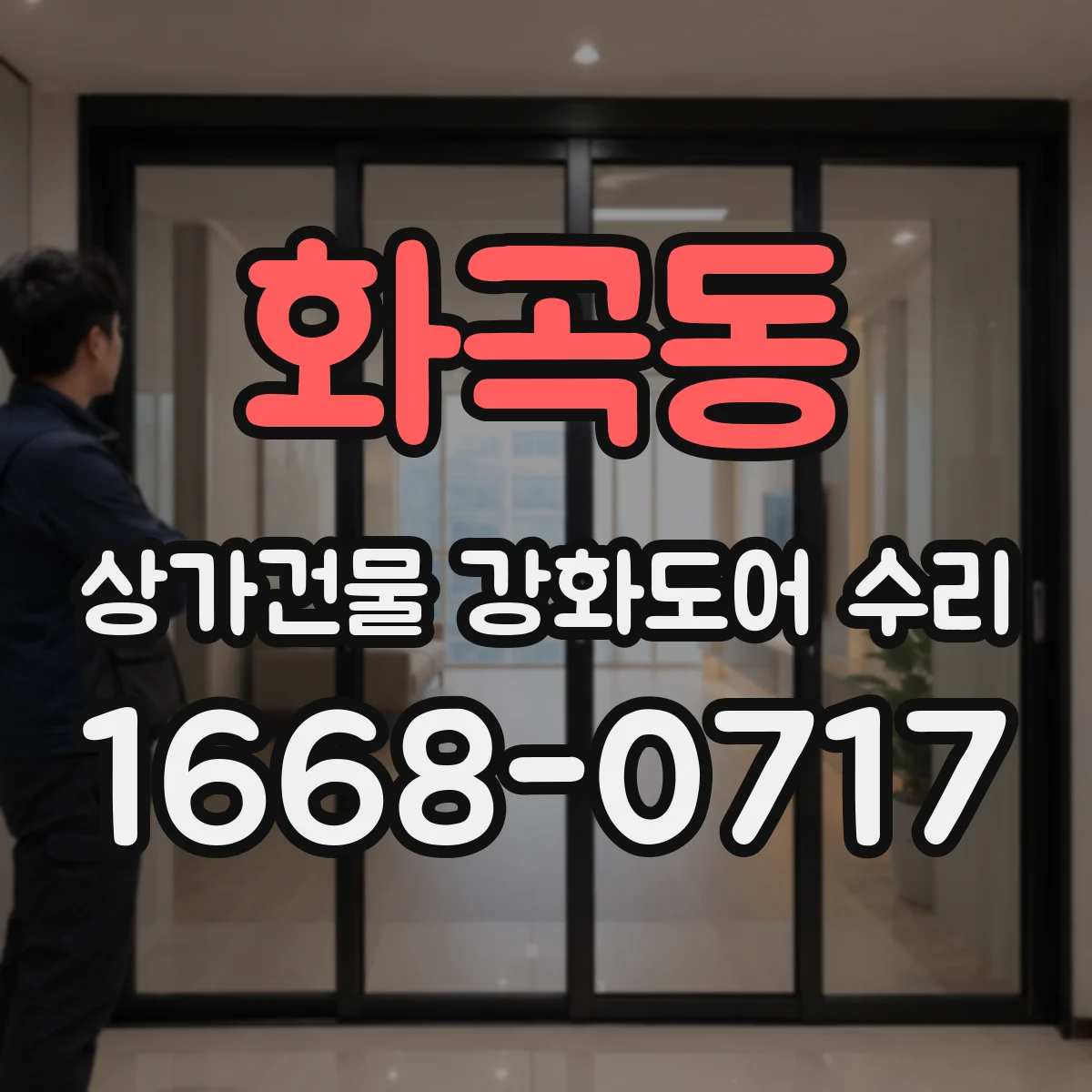 화곡동 상가건물 강화도어 수리