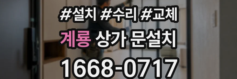 계룡 상가 문설치