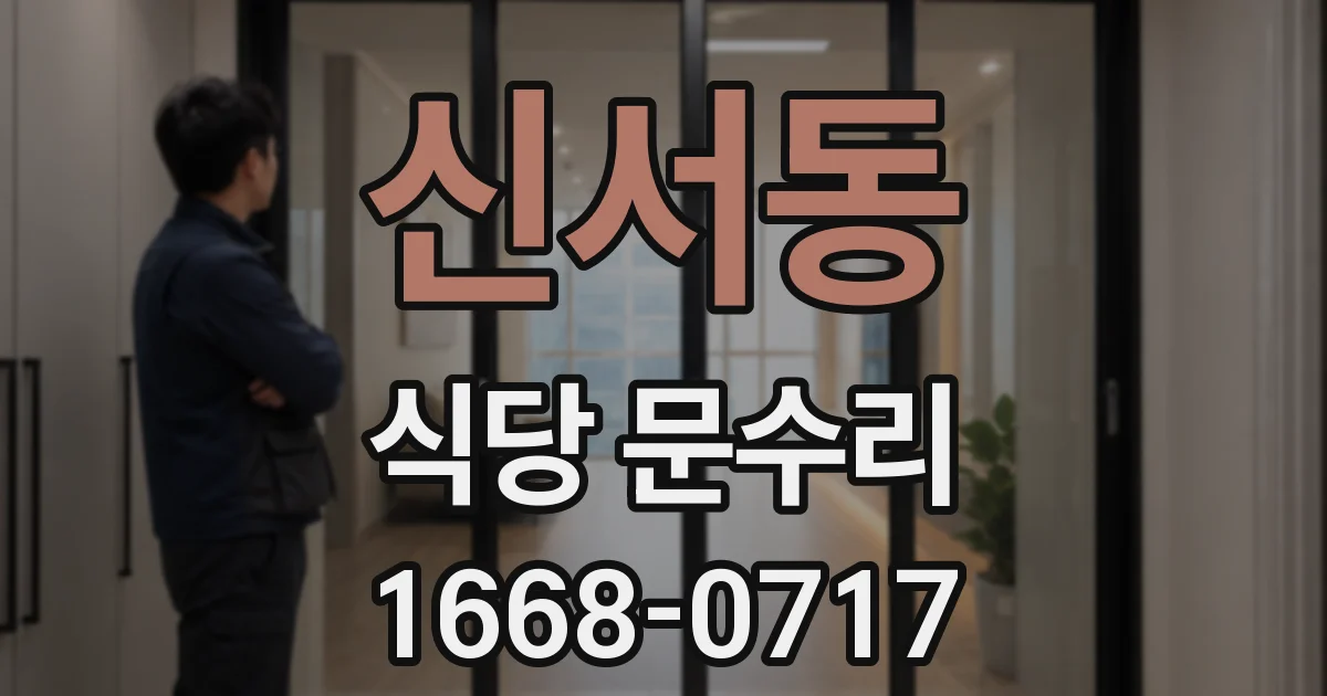 신서동 식당 문수리