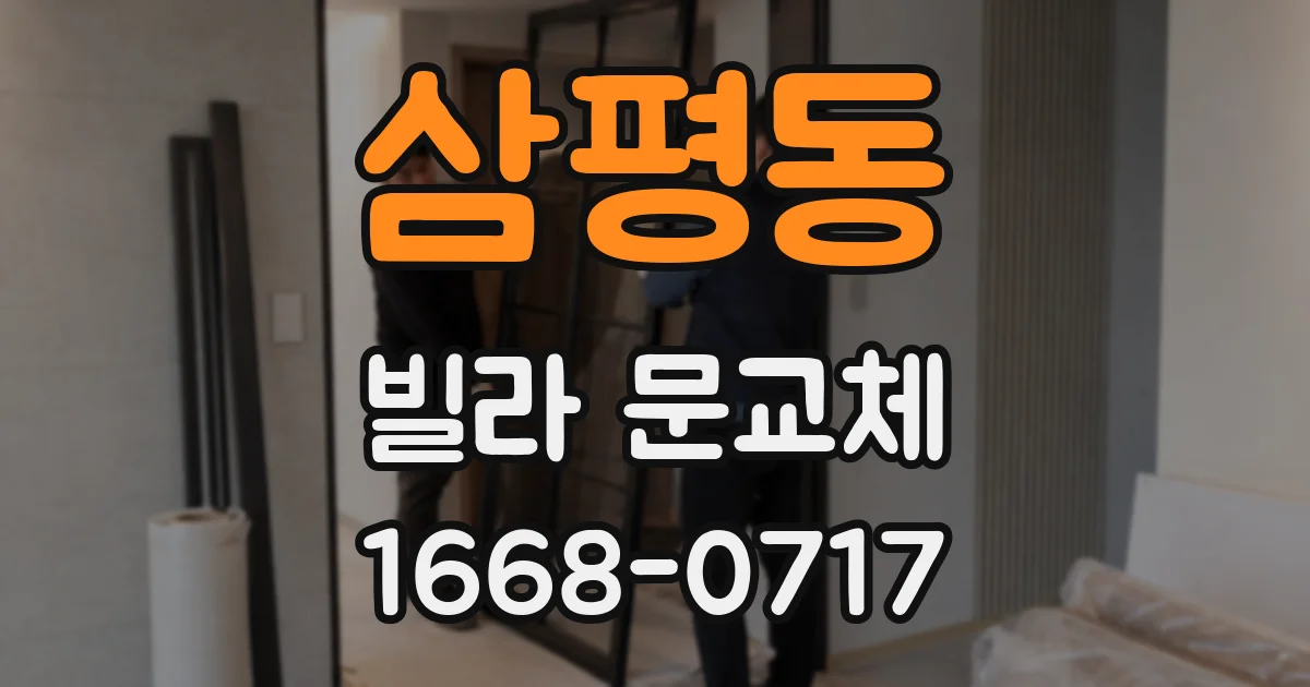 삼평동 빌라 문교체