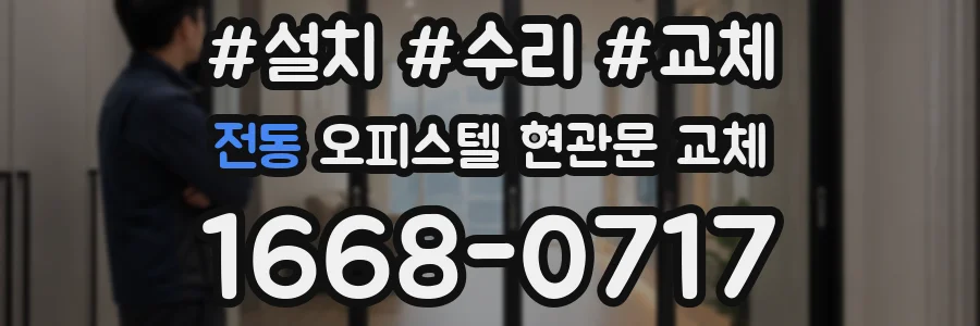 전동 오피스텔 현관문 교체