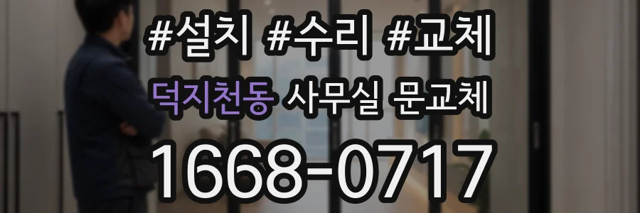 덕지천동 사무실 문교체