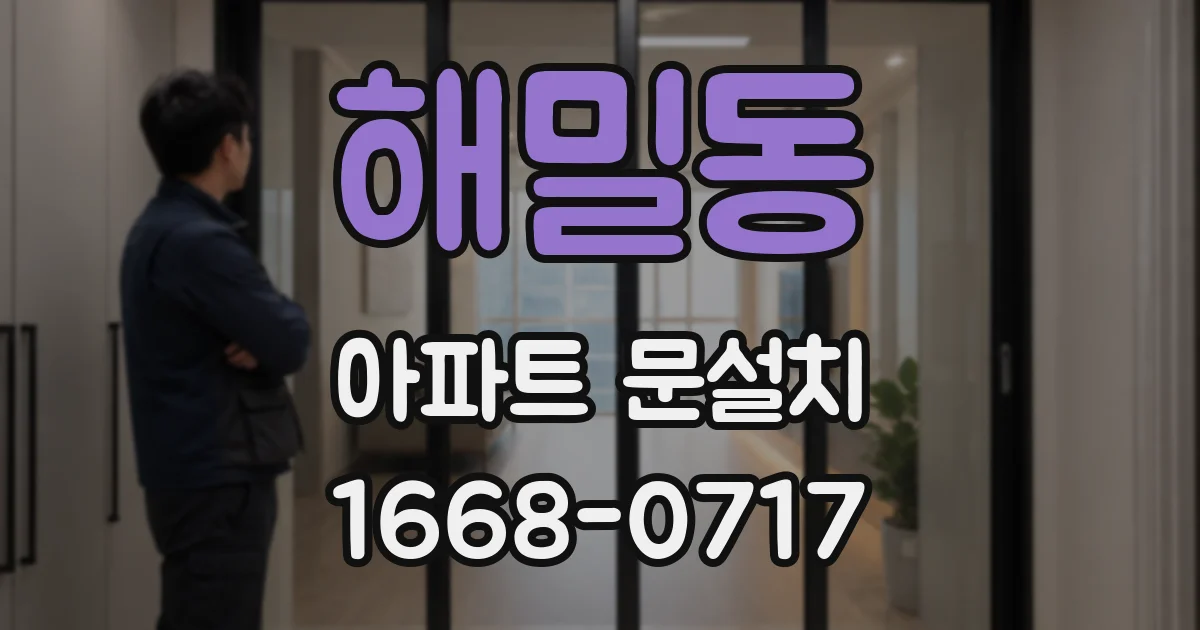 해밀동 아파트 문설치