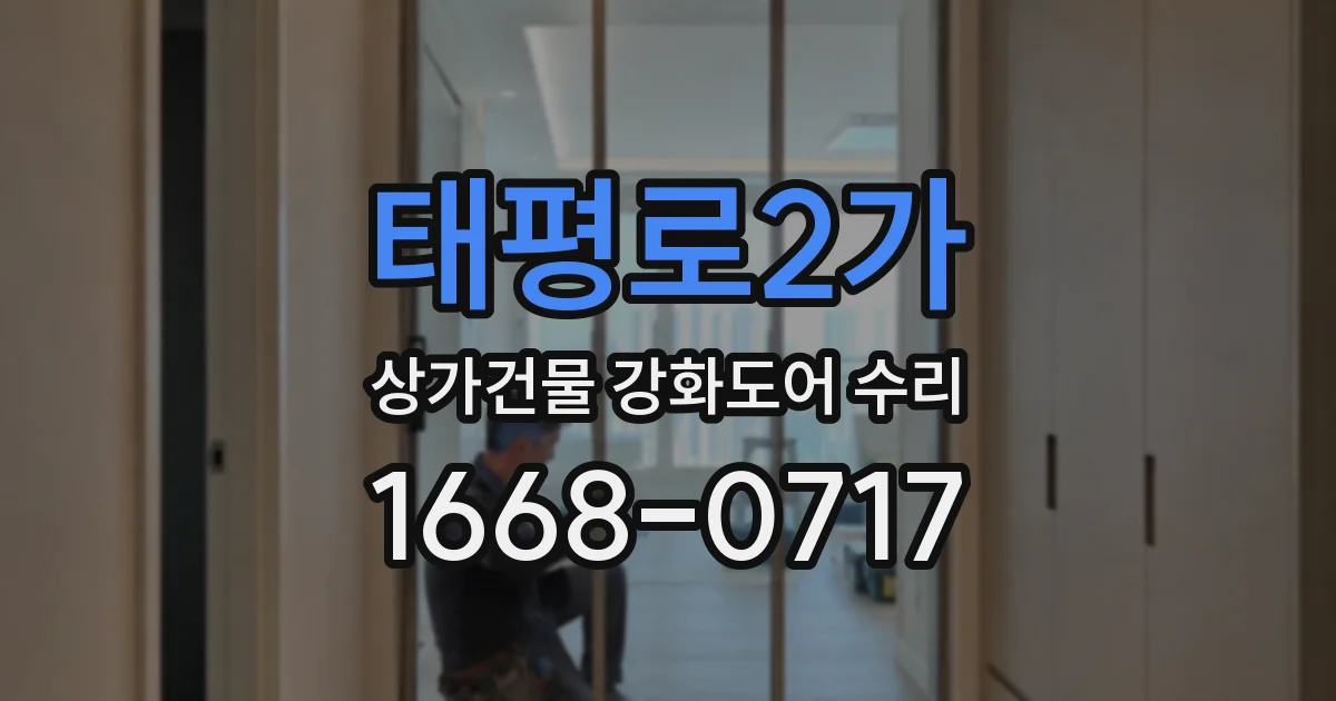 태평로2가 상가건물 강화도어 수리