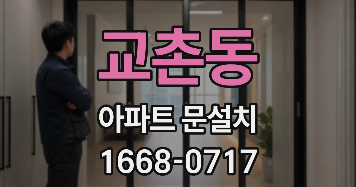 교촌동 아파트 문설치