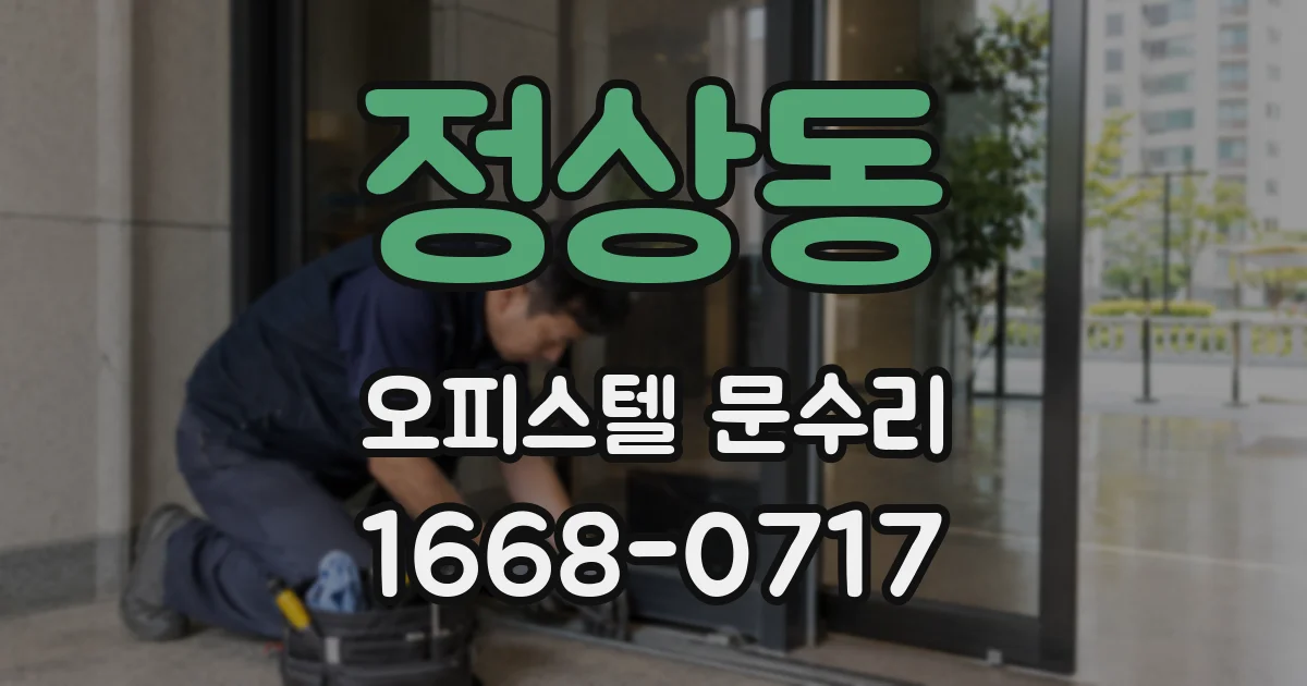 정상동 오피스텔 문수리