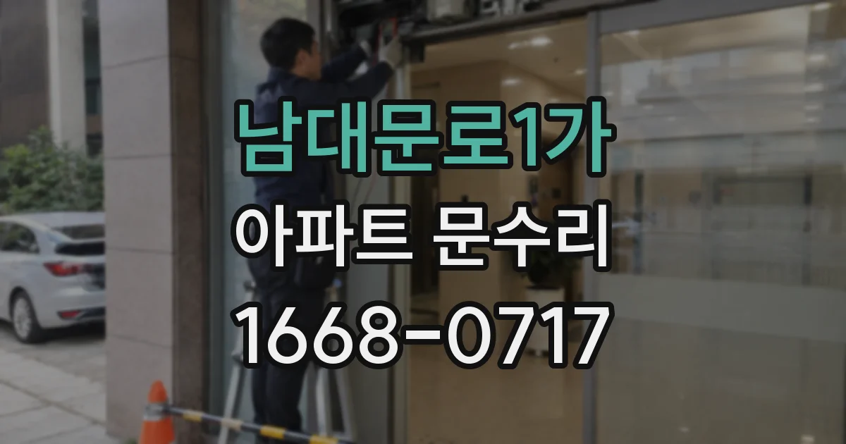 남대문로1가 아파트 문수리