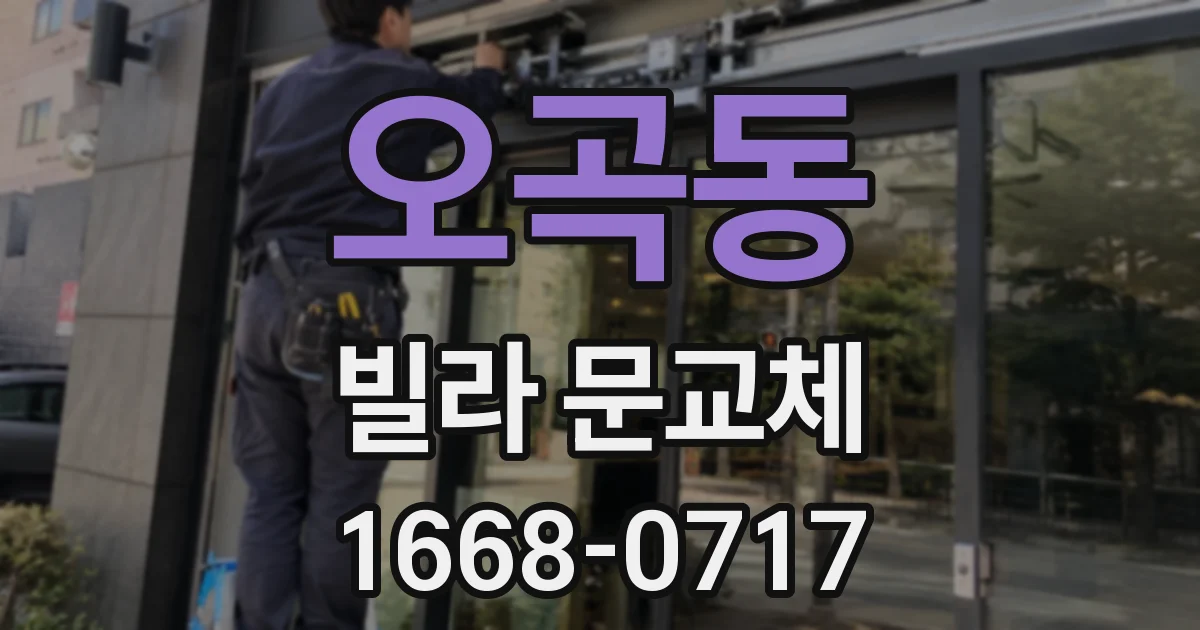 오곡동 빌라 문교체