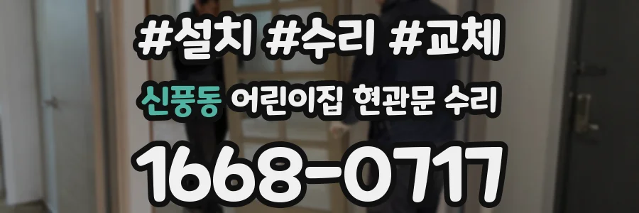 신풍동 어린이집 현관문 수리