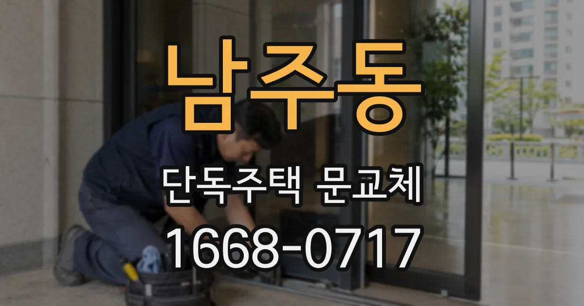 남주동 단독주택 문교체