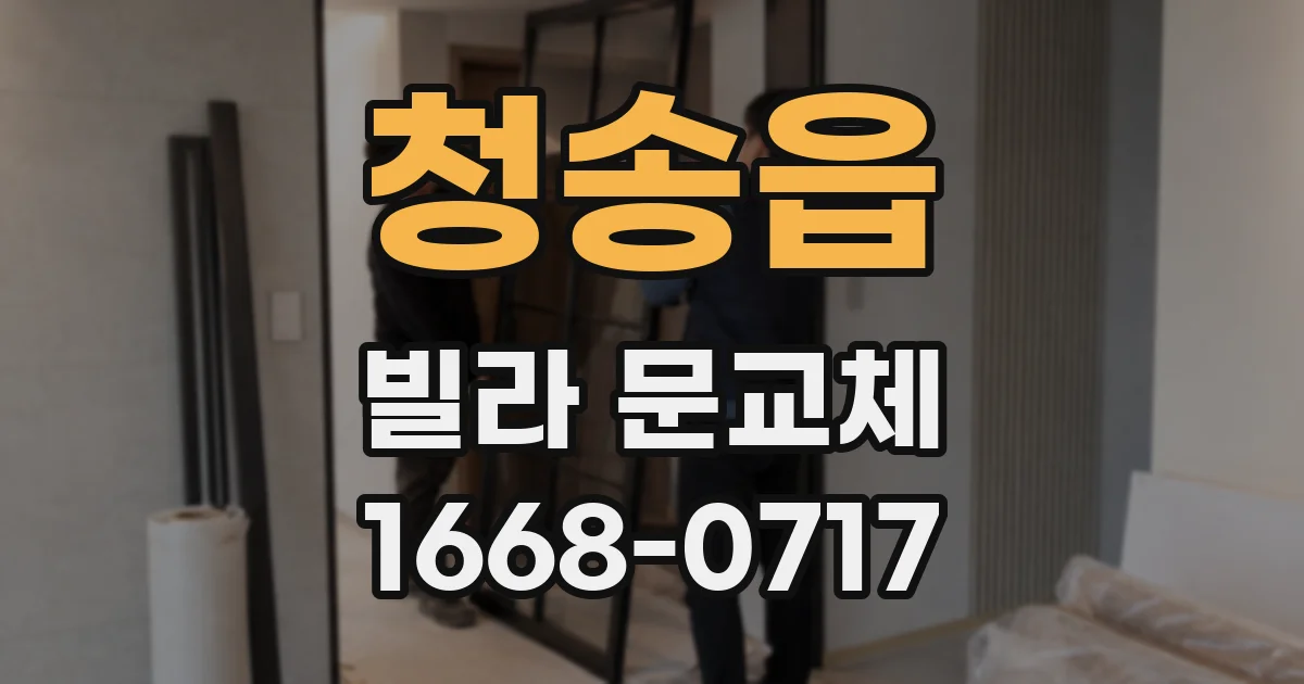 청송읍 빌라 문교체